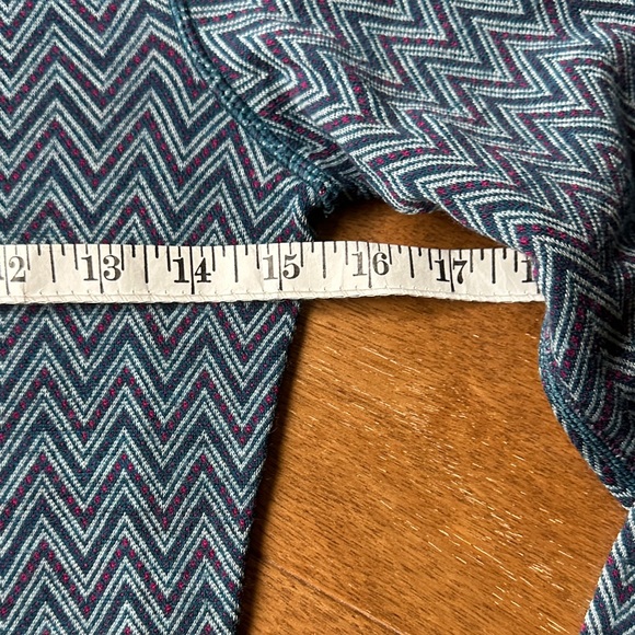 Smartwool Teal and Purple Zigzag Long Sleeve Top - Picture 4 of 7